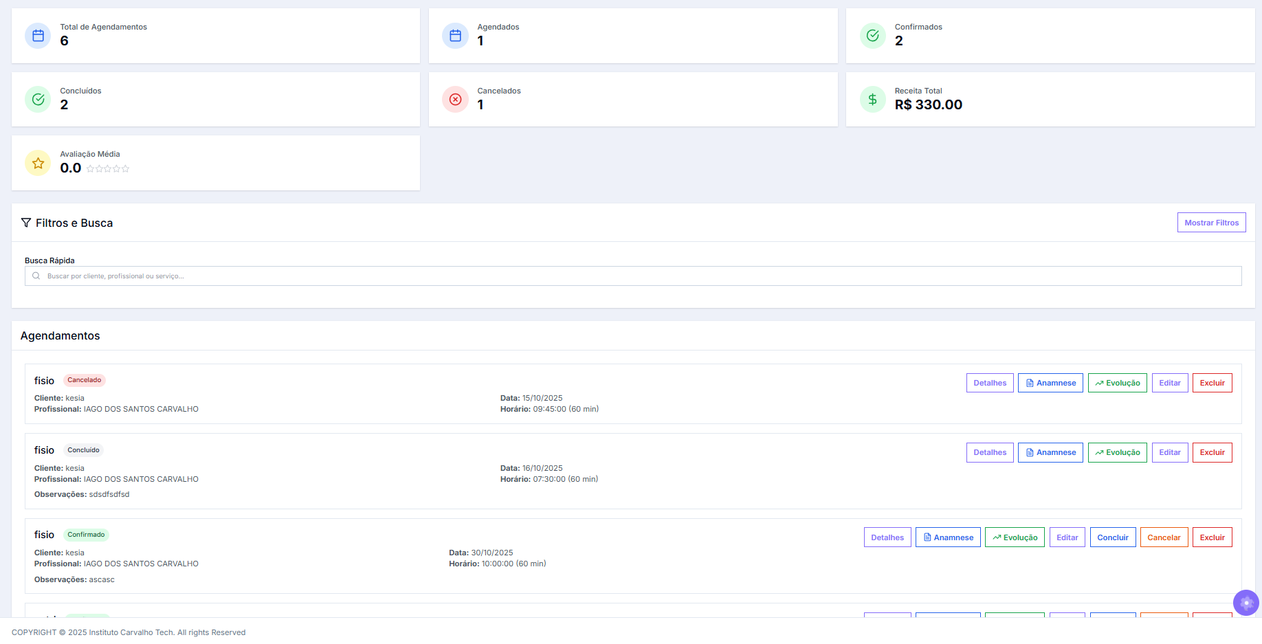 Relatórios Avançados